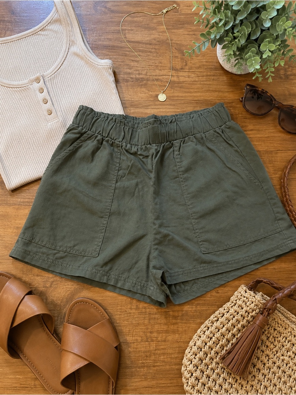 Simply Blessed Linen Blend Shorts size XL (Z)